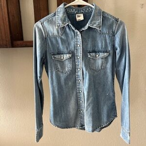 H&M Light Blue Denim Shirt